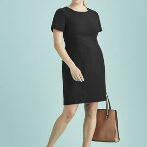 Womens Cool Stretch Short Sleeve Shift Dress