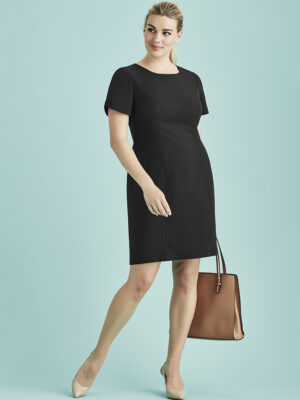 Womens Cool Stretch Short Sleeve Shift Dress