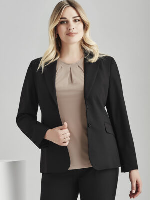 Womens Comfort Wool Stretch Longline Jacket