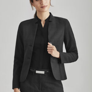 Womens Comfort Wool Stretch Short Jacket with Reverse Lapel