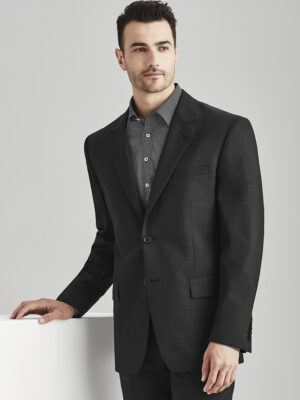 Mens Comfort Wool Stretch 2 Button Classic Jacket