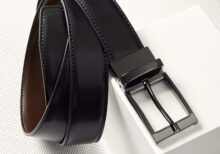 Mens Leather Reversible Belt