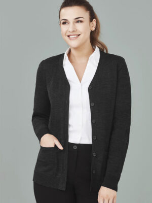 Womens Button Front Knit Cardigan