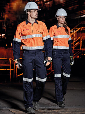 Womens Orange Flame Taped Cargo Pant