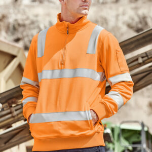 Unisex Hi Vis VIC Rail 1/4 Zip Pullover