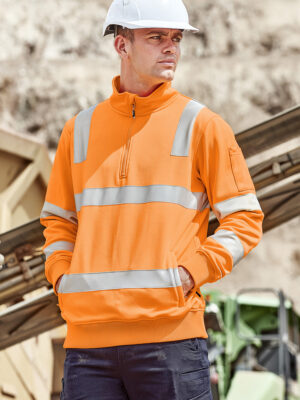 Unisex Hi Vis VIC Rail 1/4 Zip Pullover