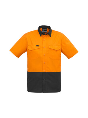 Mens Rugged Cooling Hi Vis Short Sleeve Shirt