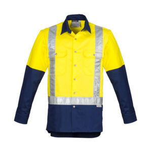 Mens Industrial Long Sleeve Shirt - Shoulder Taped