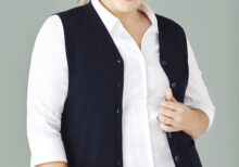 Womens Button Front Knit Vest
