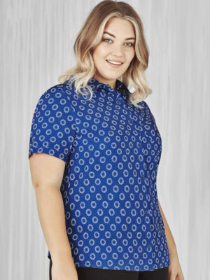 Womens Florence Daisy Print Short Sleeve Shirt