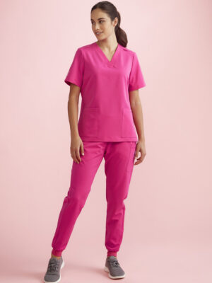 Womens Pink Jogger Scrub Pant