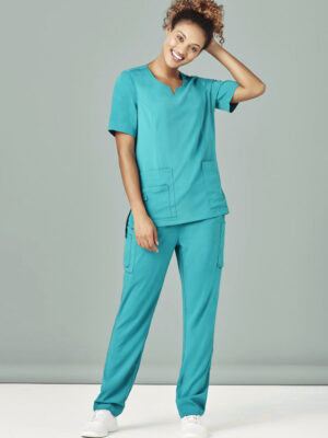 Womens Avery Round Neck Scrub Top