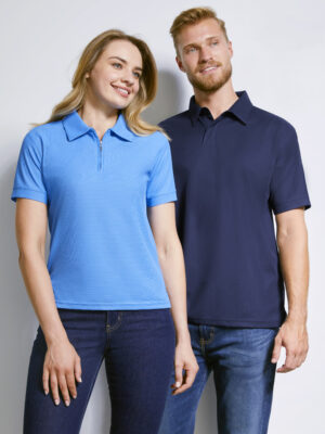 Mens Micro Waffle Short Sleeve Polo
