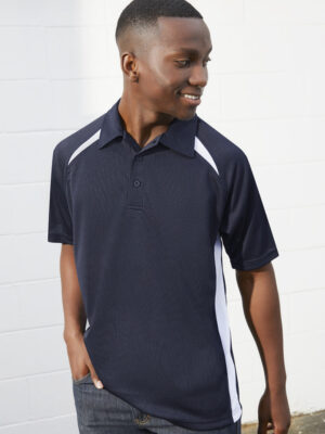 Mens Splice Short Sleeve Polo