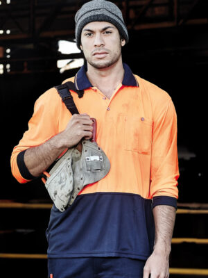 Unisex Hi Vis Basic Long Sleeve Polo