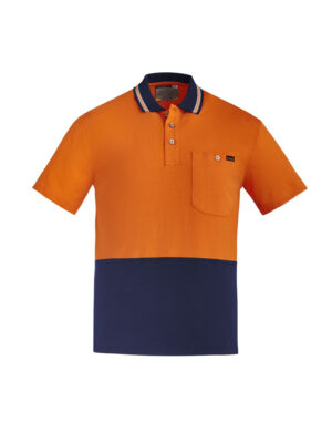 Mens Hi Vis Cotton Short Sleeve Polo