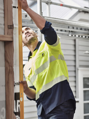 Mens Hi Vis Outdoor Segmented Tape Long Sleeve Shirt