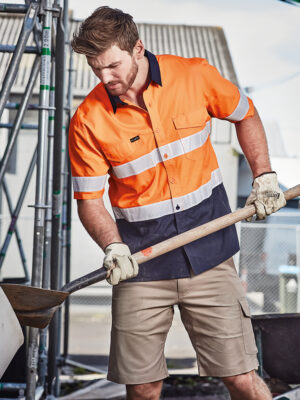 Mens Rugged Cooling Hi Vis Taped Short Sleeve Shirt